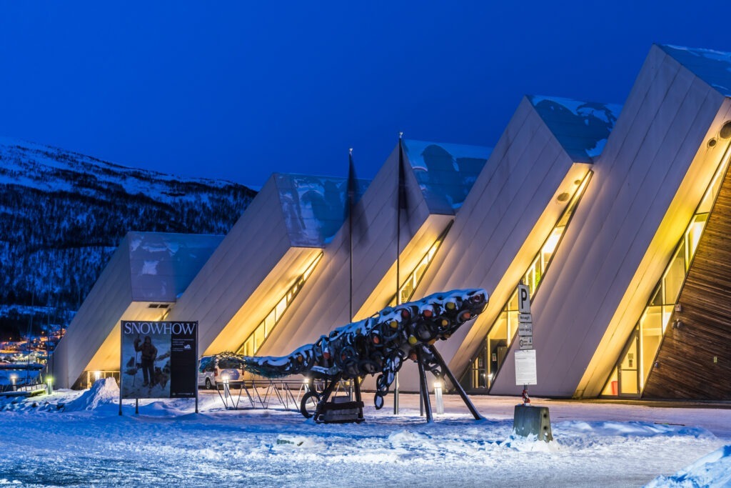 Polaria, das nördlichste Aquarium der Welt, in Tromsø, Norwegen.